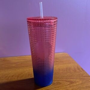 Starbucks 2022 Pink and Blue Gradient 24oz Tumbler with Straw